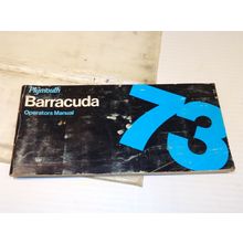 1973 Plymouth Barracuda Operators Owners Manual