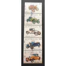 Australia 1984 - Veteran & Vintage Cars, Strip of 5 - Fine Used