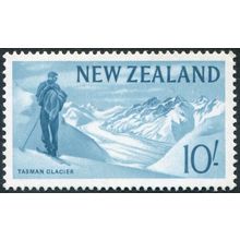 New Zealand 1966 10s steel blue Chalk-surfaced paper SG800a MNH