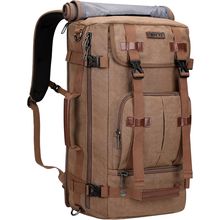WITZMAN Canvas Backpack Vintage Travel Backpack Large Laptop Bags Convertible Sh