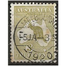 Australia 1915 SG37da 3d Olive-Green Fine Used .. ..