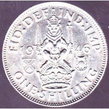 1946 Great Britain 1 Shilling Silver Coin Scotish