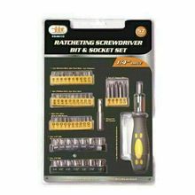 IIT 64610 1/4-Inch Driver 57 Ratcheting Screwdriver Bit and Socket Set