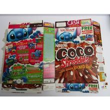 Nestle Choco Shreddies 2002 Cereal Box Lilo & Stitch 500g