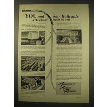 1949 Association of American Railroads Ad - You