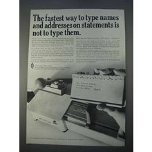 1966 Pitney-Bowes Addresser Printer Ad - Type Names