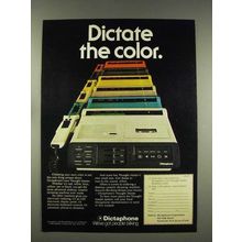 1976 Dictaphone Dictation Machine Ad - Dictate Color