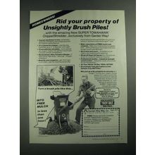 1987 Garden Way Super Tomahawk Chipper/Shredder Ad - Unsightly Brush Piles