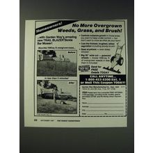 1987 Garden Way Trail Blazer Sickle Bar Mower Ad - No more overgrown weeds