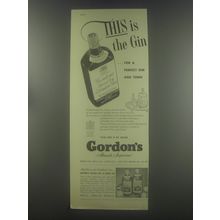 1954 Gordon's Gin Ad - This is the gin