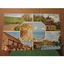 multiview, SUSSEX BEAUTY SPOTS. county used postcard 1972 pm #