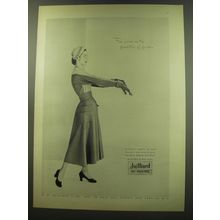 1949 Julliard Two-Piece Dress by Toni Owen Ad - Fine fabrics are the foundation