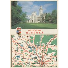 Hluboka Statni Zamek Czech Republic Folding Map Postcard