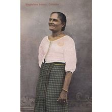 A Singhalese Beauty Colombo Antique Postcard