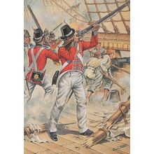 Victorian 1805 Prince Battalion Regiment Battle Of Trafalgar Postcard