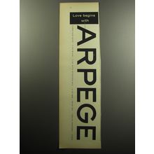 1957 Lanvin Arpege Perfume Advertisement - Love begins with Arpege