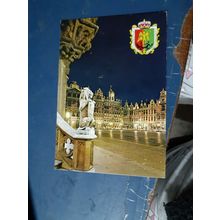vintage view of brussels market place postcard