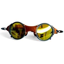 HCS Retro X-Metal Mars Sunglasses Gold Lenses