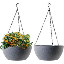 13 Inch Large Hanging Planters Plant Pots for Outdoor Indoor Plants with Drainag