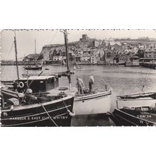 ED 307 WHITBY - HARBOUR AND EAST CLIFF . RP POSTCARD