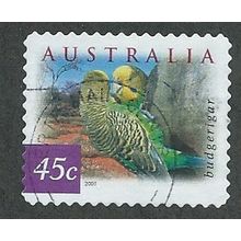 AUS 2001 45c (S/A) 'FLORA AND FAUNA-BIRDS- BUDG (P11.5X11)FINE USED (EBID41-361)