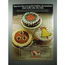1979 Sara Lee Cake Ad - Holiday Decorations