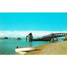 Hayling Island Ferry Boat Beach Ship Bridge Vintage Postcard
