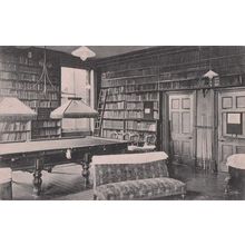 Professor's Billiard Room at St Bede's College Manchester Old Postcard