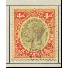 St. Lucia Stamp Scott #85, Used