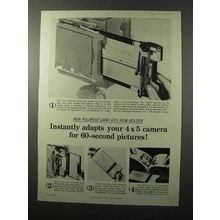 1959 Polaroid Land 4x5 Film-Holder Ad - Adapts