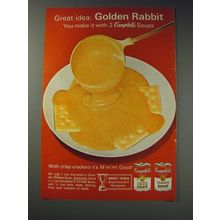1963 Campbell's Cheddar Cheese and Tomato Soup Ad - Great idea: Golden Rabbit