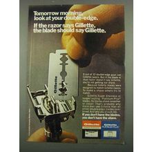 1974 Gillette Razor Blades Ad - Tomorrow Morning