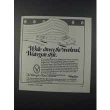 1986 The Watergate Hotel Ad - While Away The Weekend Watergate Style