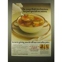 1987 Campbell's Gold Label Soups Ad - Too Luscious For Just Special Occasions