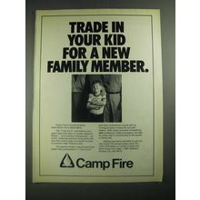 1987 Camp Fire Ad - Trade in Your Kid For a New Family Member