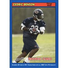 2005 Bazooka Cedric Benson-BLUE #167 ROOKIE