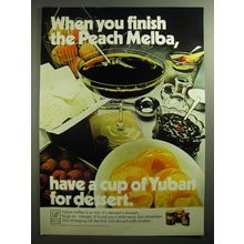 1970 General Foods Yuban Coffee Ad - When you finish the Peach Melba