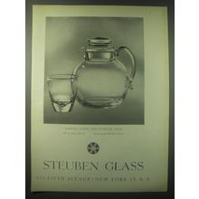 1948 Steuben Martini Mixer and Cocktail Glass Advertisement