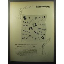 1950 B. Altman & Co. Ships Signals Scarf Ad - You won't get your signals mixed