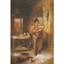 Erskine Nicol The Valentine 1974 Shocked Lovestruck Boy Rare Painting Postcard