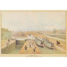 Grand Junction Canal at Paddington Bason Painting Transport Postcard