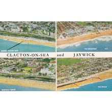 Jaywick Clacton On Sea 1960s Aerial Map Style Postcard