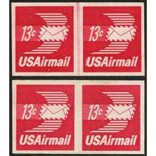 C83a, MNH 13¢ Imperforate Pair Plus Imperf Line Pair Errors - Stuart Katz