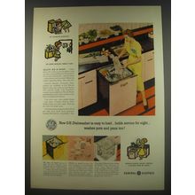 1956 General Electric Dishwasher Advertisement - Easy to Load