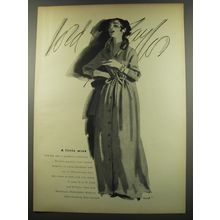 1955 Lord & Taylor Dorian Peignoir Ad - A little mink