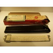 FREDERICK POST VERSALOG 1460 SLIDE RULE w/ HOLSTER CASE HEMMI BAMBOO JAPAN