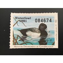 ICOLLECTZONE US Missouri 1981 MO3 Duck Stamp VF NH