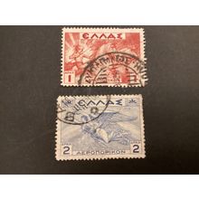 ICOLLECTZONE Greece C22-23 Very Fine used Airmail horses #3