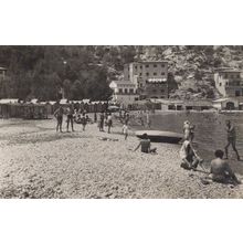 Mallorca Playa De Soller Y Hotel Marbell Real Photo Spanish Postcard