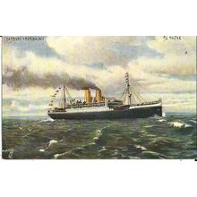 Hamburg Amerika Line SS MOLTKE Tuck Oilette Postcard (9125)
